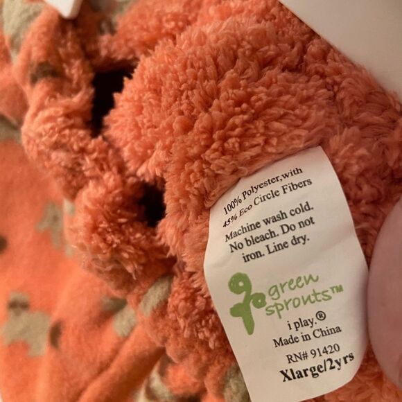 Green Sprouts Eco Circle Fleece Pants Forest Friends Pink Size XL 2 years NWT - Picture 8 of 9